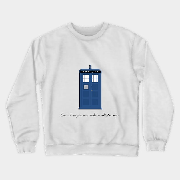 Tardis Magritte Crewneck Sweatshirt by Vahlia